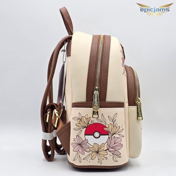 Loungefly Pokemon Pikachu & Eevee Floral Mini Backpack